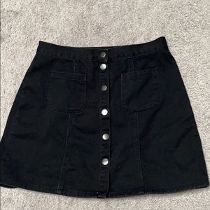 Black button up skirt